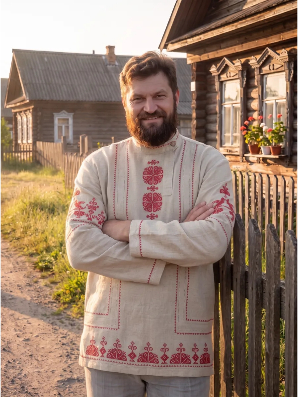Косоворотка русская рубаха Русич