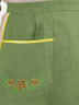 Передник для кухни женский, лен, зеленый